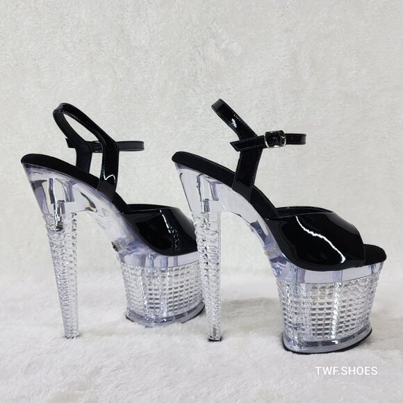 Multiple Function Led Lighted Flash dance Special Textured Platform 7" Heels - Picture 8 of 12